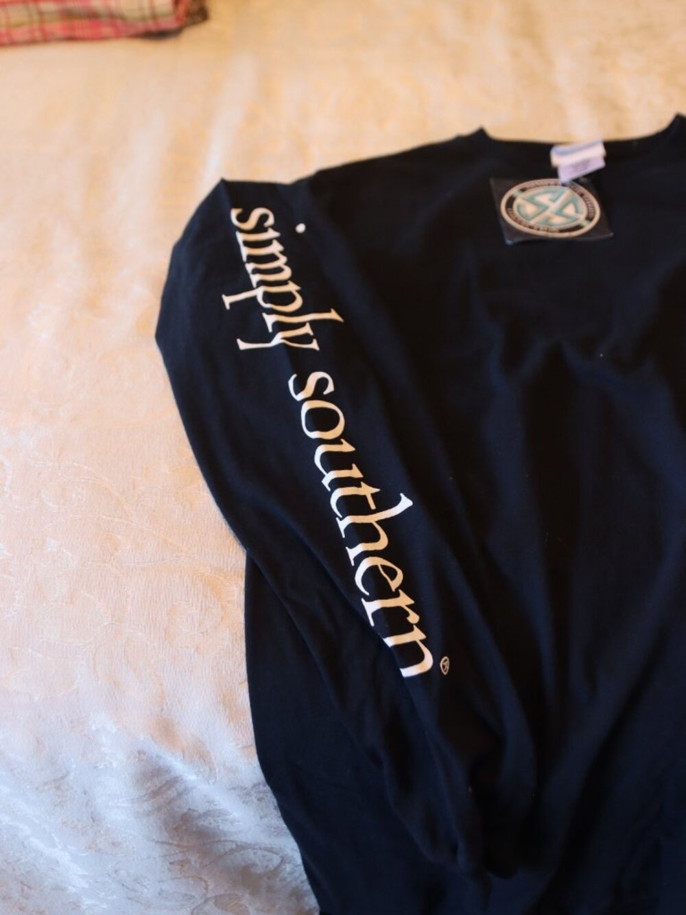 Simply Southern Long Sleeve Blue 100% Cotton Tee Pursuit of Preppiness Jeep - Picture 6 of 16